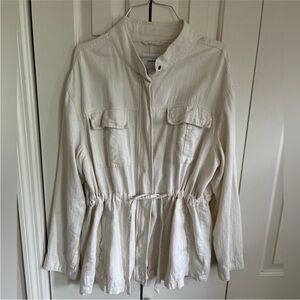 Old Navy Cream Utility Jacket Lightweight Casual